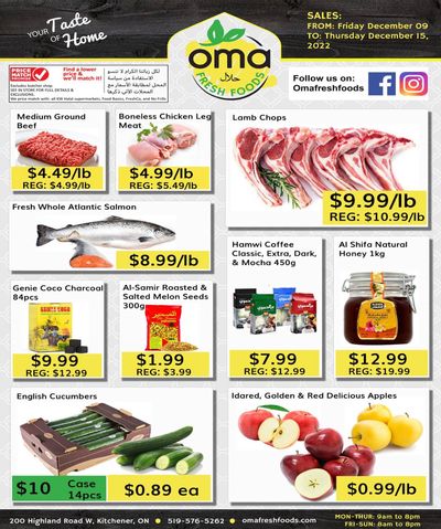 Oma Fresh Foods Flyer December 9 to 15