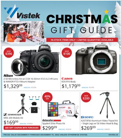Vistek Christmas Gift Guide Flyer December 9 to 15