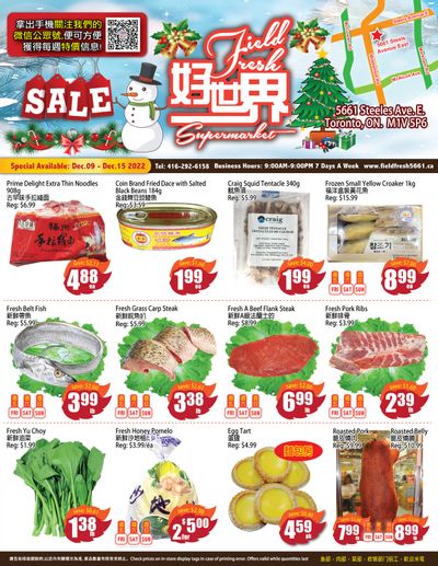 Field Fresh Supermarket Flyer December 9 to 15