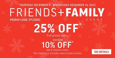 Sport Chek Canada Friends & Family Event Sale: Save 25% OFF Full Priced Items + Extra 10% OFF