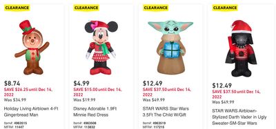Lowes Canada: Christmas Inflatables Up to 75% off