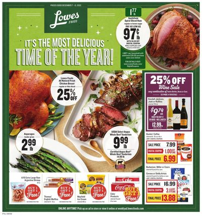 Lowes Foods (NC, SC) Weekly Ad Flyer Specials December 7 to December 13, 2022