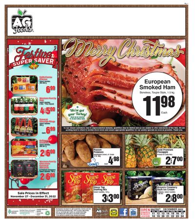 AG Foods Flyer December 11 to 24
