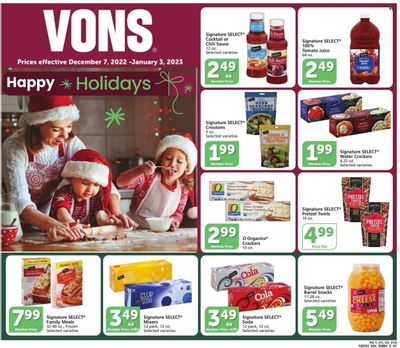 Vons (CA) Weekly Ad Flyer Specials December 7 to January 3, 2023