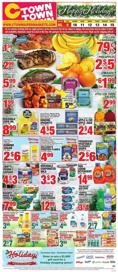 C-Town (CT, FL, MA, NJ, NY, PA) Weekly Ad Flyer Specials December 9 to December 15, 2022