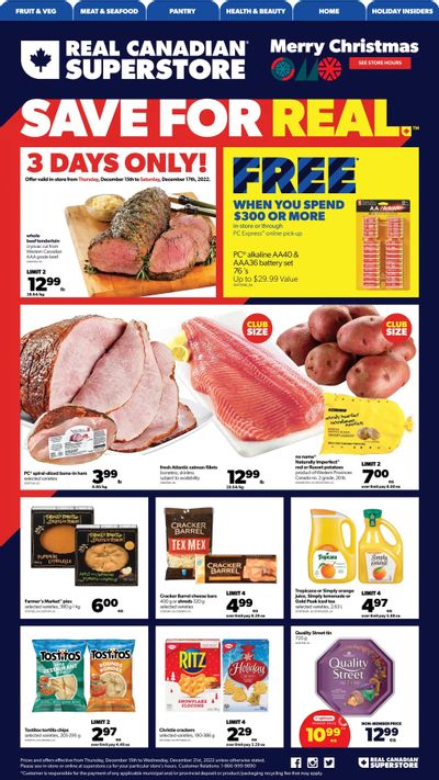 Real Canadian Superstore (West) Flyer December 15 to 21