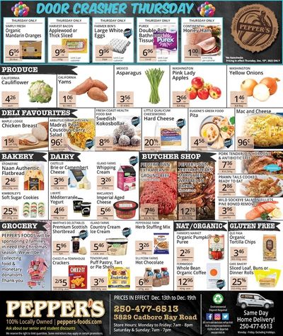 Pepper's Foods Flyer December 13 to 19