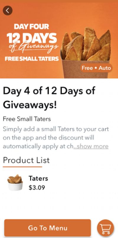 Mary Brown’s Canada 12 Days of Giveaways Day 4: Free Small Taters App Offer