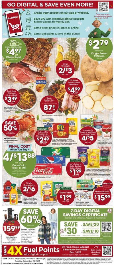Fred Meyer Weekly Ad Flyer Specials December 14 to December 20, 2022