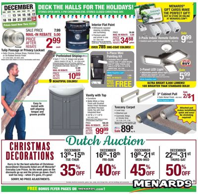 Menards Weekly Ad Flyer Specials December 13 to December 24, 2022