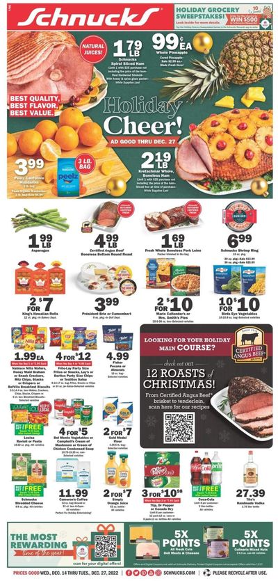 Schnucks (IA, IL, IN, MO) Weekly Ad Flyer Specials December 14 to December 27, 2022