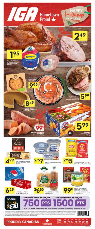 IGA (West) Flyer December 15 to 21