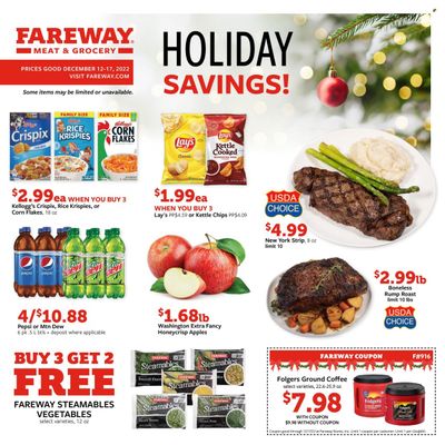 Fareway (IA) Weekly Ad Flyer Specials December 12 to December 17, 2022