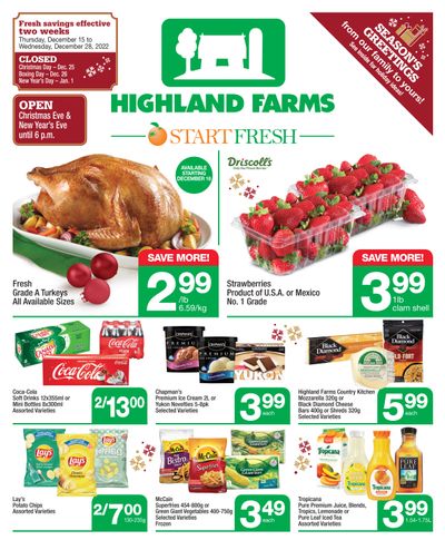 Highland Farms Flyer December 15 to 28