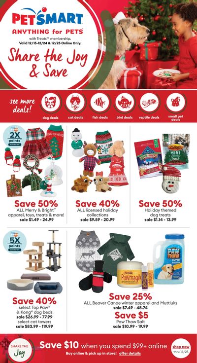 PetSmart Share The Joy And Save Flyer December 15 to 24