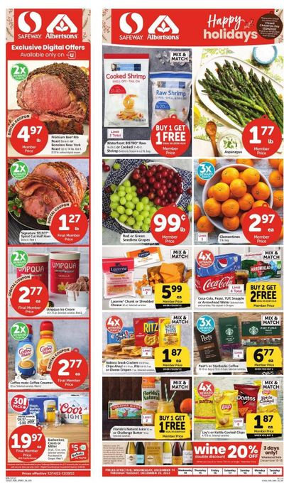 Safeway (OR) Weekly Ad Flyer Specials December 14 to December 20, 2022