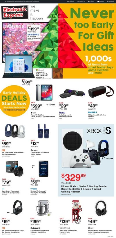 Electronic Express (AL, TN) Weekly Ad Flyer Specials December 11 to December 17, 2022