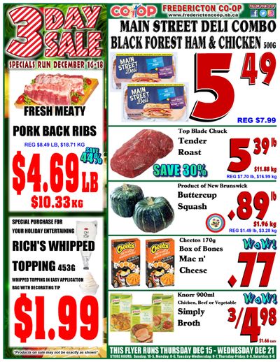 Fredericton Co-op Flyer December 15 to 21