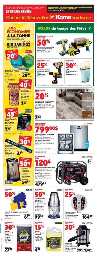 Home Hardware Building Centre (QC) Flyer December 15 to 21