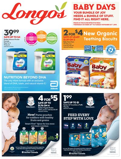 Longo's Baby Flyer October 30 to November 26