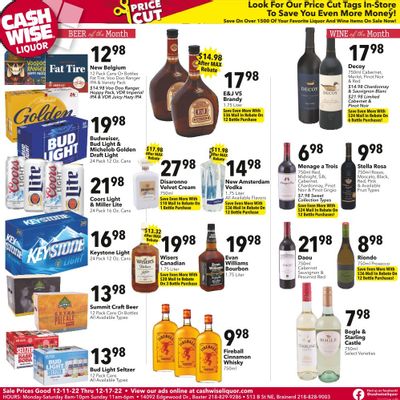 Cash Wise Liquor Only (MN) Weekly Ad Flyer Specials December 11 to December 17, 2022