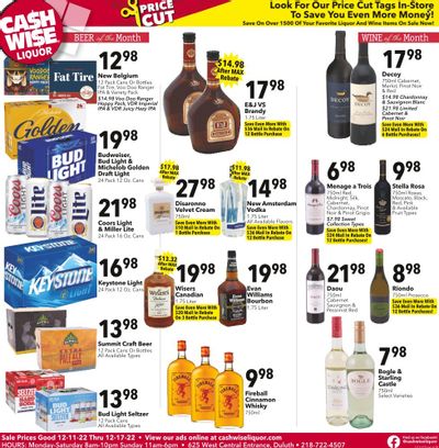 Cash Wise Liquor Only (MN) Weekly Ad Flyer Specials December 11 to December 17, 2022