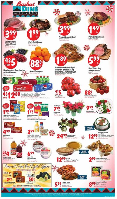 Bashas' Diné Markets (AZ, NM) Weekly Ad Flyer Specials December 14 to December 24, 2022