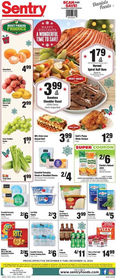 Sentry Foods (WI) Weekly Ad Flyer Specials December 8 to December 14, 2022