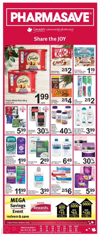 Pharmasave (BC) Flyer December 16 to 29