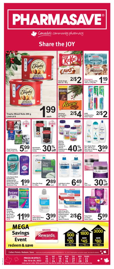 Pharmasave (AB, SK, MB) Flyer December 16 to 29