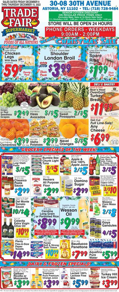 Trade Fair Supermarket (NY) Weekly Ad Flyer Specials December 9 to December 15, 2022