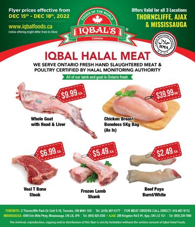 Iqbal Foods Flyer December 15 to 18