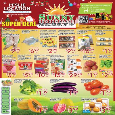 Sunny Supermarket (Leslie) Flyer December 16 to 22