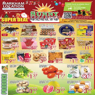 Sunny Foodmart (Markham) Flyer December 16 to 22