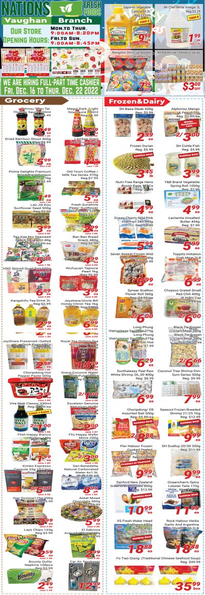 Nations Fresh Foods (Vaughan) Flyer December 16 to 22