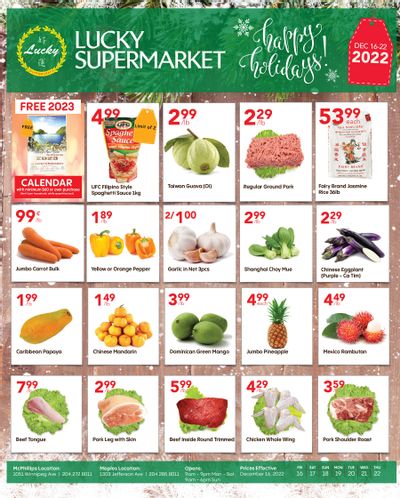 Lucky Supermarket (Winnipeg) Flyer December 16 to 22
