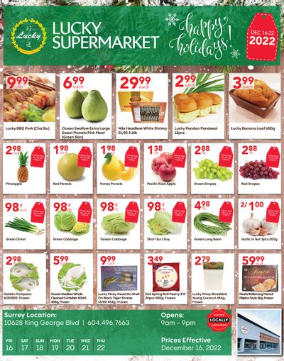 Lucky Supermarket (Surrey) Flyer December 16 to 22 Lucky Supermarket (Surrey) Flyer December 16 to 22