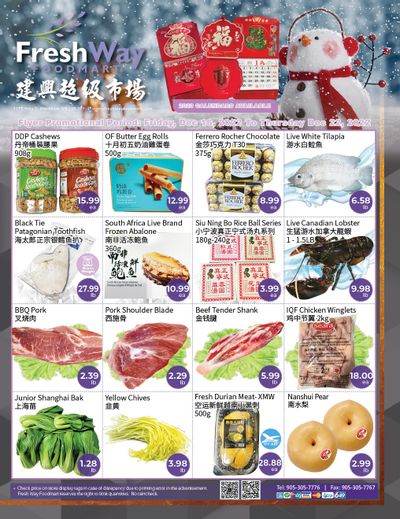 FreshWay Foodmart Flyer December 16 to 22