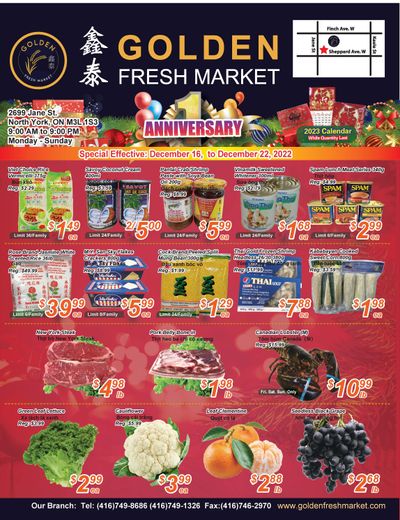 Golden Fresh Market Flyer December 16 to 22