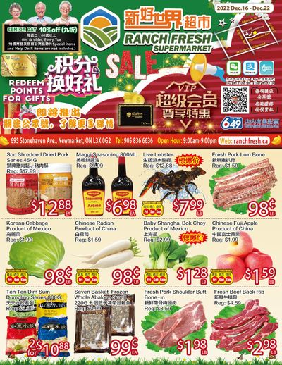 Ranch Fresh Supermarket Flyer December 16 to 22