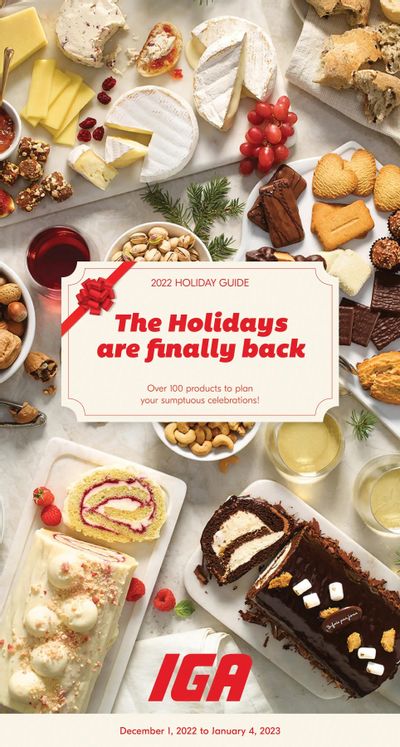 IGA (QC) Holiday Guide Flyer December 1 to January 4