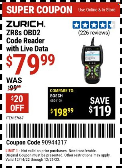 Harbor Freight Weekly Ad Flyer Specials December 14 to December 25, 2022