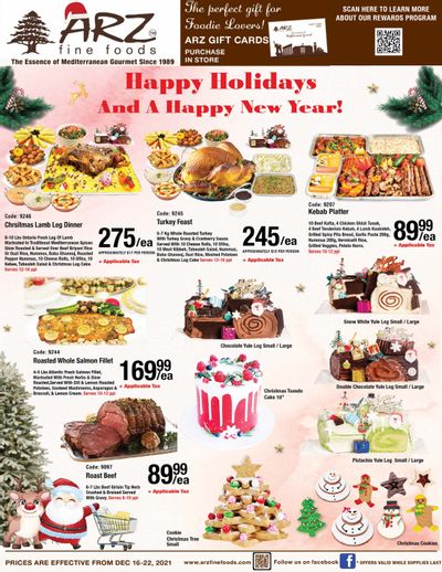Arz Fine Foods Flyer December 16 to 22