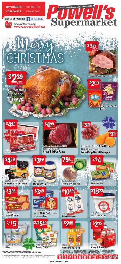 Powell's Supermarket Flyer December 15 to 24