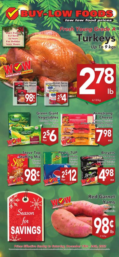 Buy-Low Foods Flyer December 18 to 24