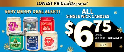 Bath & Body Works Canada Boxing Week Sale: Single Wick Candles for $6.75 + More Deals