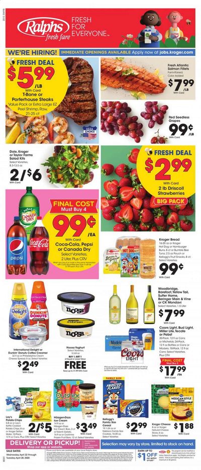 Ralphs Fresh Fare Weekly Ad & Flyer April 22 to 28