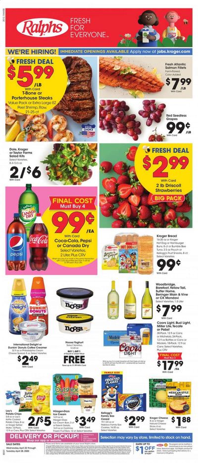 Ralphs Weekly Ad & Flyer April 22 to 28