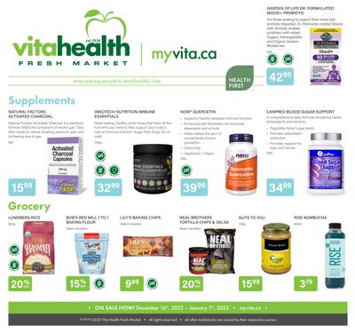 Vita Health Fresh Market Flyer December 16 to January 1