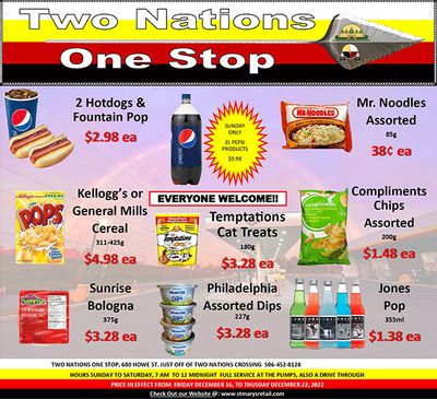 Two Nations One Stop Flyer December 16 to 22